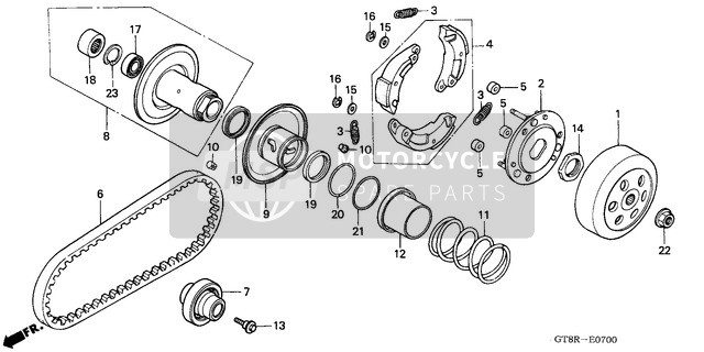 Honda PK50M 1994 Embrague/Cara conducida para un 1994 Honda PK50M